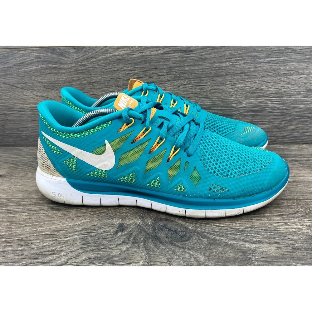 Nike Free 5.0 Running Sports Sneakers Women's Size 9‎ Green White 642199-303
